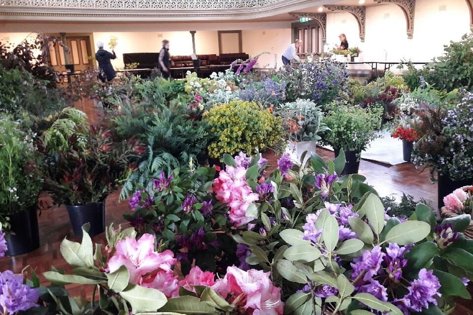 Town Hall Transformed into a Florist’s Shop