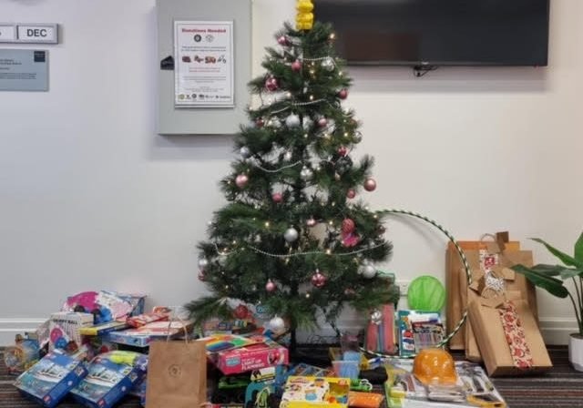 Christmas Cheer Giving Tree at the Community Bank