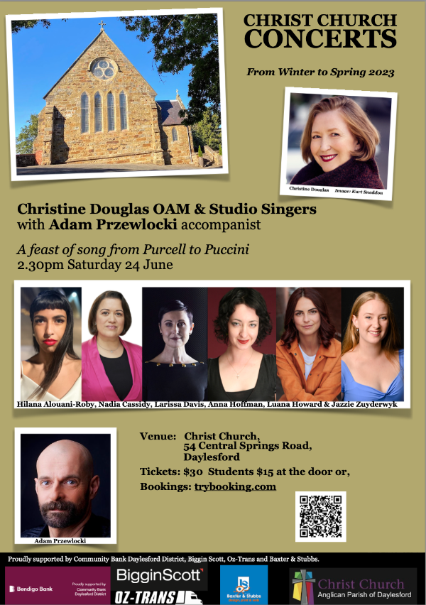 Christ Church Concerts - Christine Douglas OAM & Studio Singers - The ...