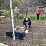 Laying wreaths at Eganstown.