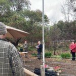 Gordon Nightingale reads "the Night Witches" at Eganstown.