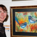 Fiona Bilbraugh with her winning entry in the Animalia category. (Photo: Shiva Malekzadeh)