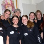 The Live for Life crew from Daylesford College were kept busy serving finger food to the hungry hoards. (Photo: Shiva Malekzadeh)